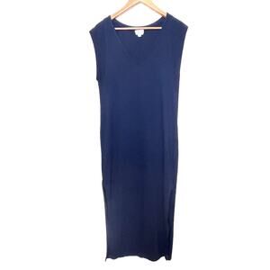 Felicite Cotton Sleeveless Dress with Side Slits Women’s Sz 3 (Medium) Blue